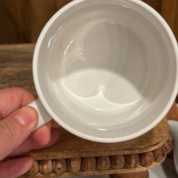 Vintage 8oz. Christmas Goose Blue Ribbon Coffee Mug Cup - Picture 6 of 6